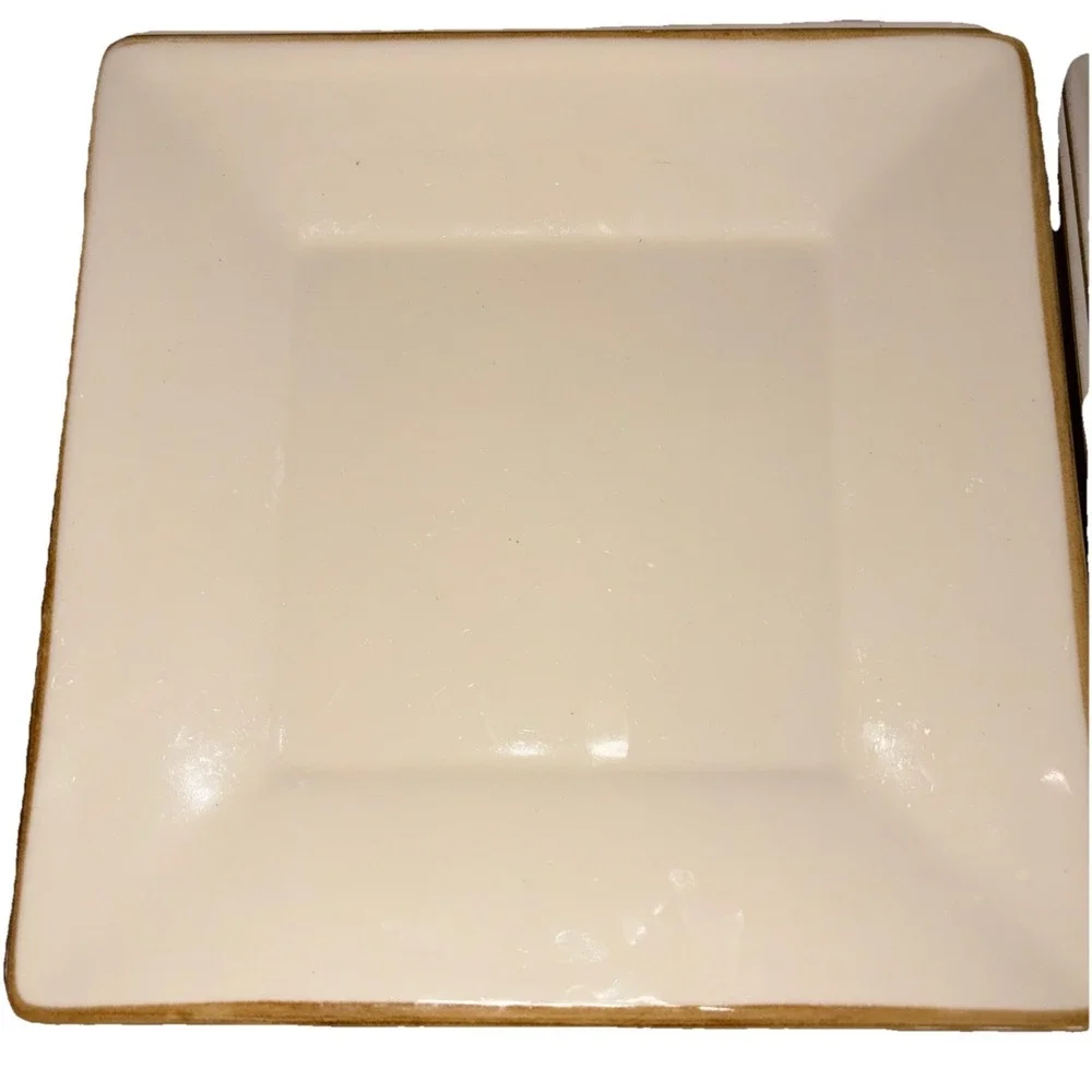 Pottery Barn Cherry Blossom Set Of 3 Square Plates‎ Ceramic 8